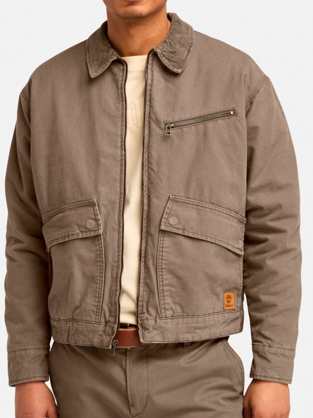 Timberland Men's Strafford Insulted Washed Canvas Jacket